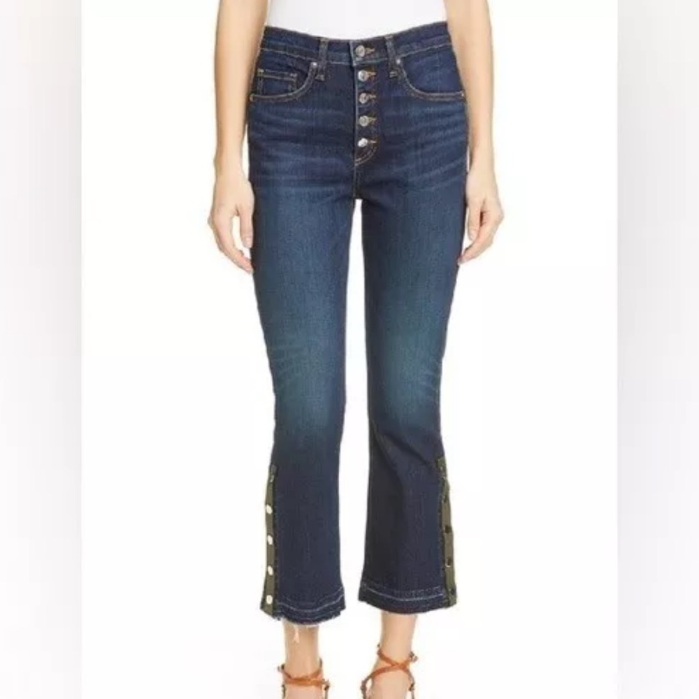 Veronica Beard Carolyn Baby Boot Cute Jean Denim Button Mid Rise 27